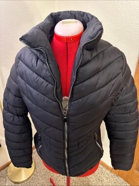 YMI Black Quilted Puffer Jacket